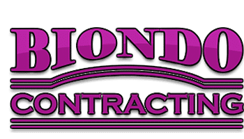 A logo for Biondo Contracting NJ Roofing Company