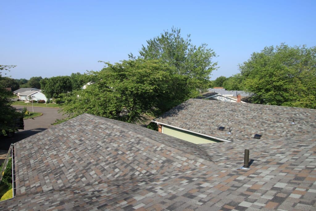 Arial view of NJ Roofing Installations