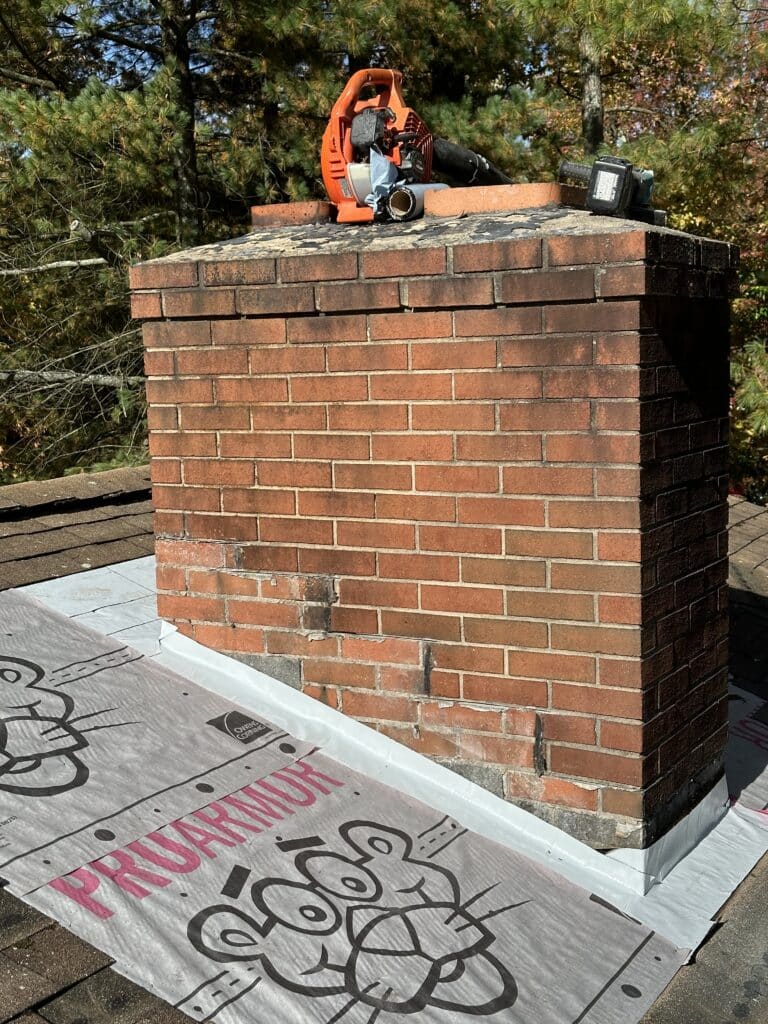 Brick Chimney Flashing Installation Process